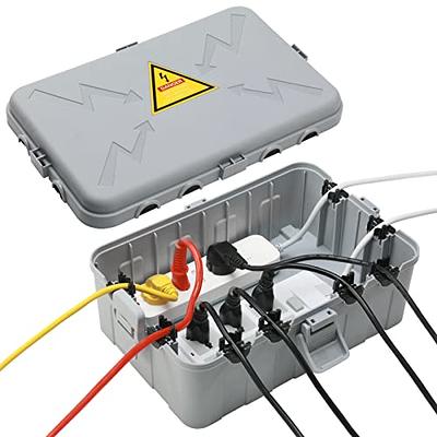 1pc Oversized Outdoor Electrical Box Waterproof Extension Cord Safety Cover  Wind And Rain Proof Electrical Junction