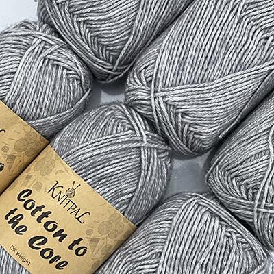 Cotton to The Core Knit & Crochet Yarn, Soft for Babies, (Free Patterns), 6  skeins, 852 yards/300 Grams, Light Worsted Gauge 3, Machine Wash (Dolphin  Grey) - Yahoo Shopping