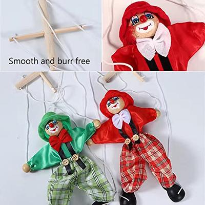 Marionette Puppets, 8 Pcs Funny Wooden Marionette Pull String
