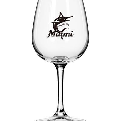 Miami Dolphins Etched 17oz. Rally Cry Stemless Wine Glass