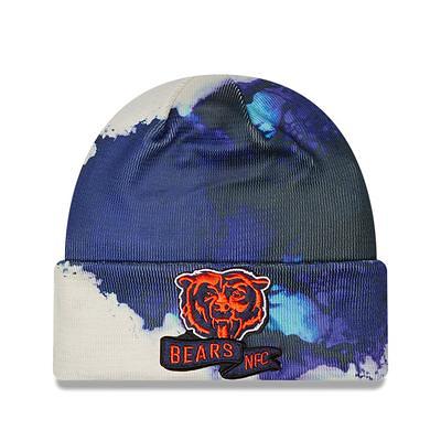 Chicago Bears New Era 2021 NFL Sideline Sport Official Pom Cuffed Knit Hat  - Navy/Orange