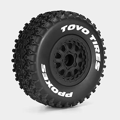 RC Tires Wheels 1/8 Scale 17mm Truck Tyres Remote Control Cars Tyre RC  Wheel and Rim for RC Car Accessories Orange 