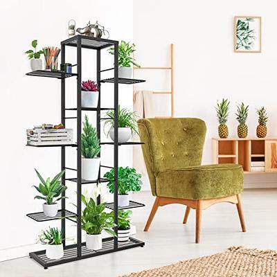 iDavosic.ly 10 Tier 12 Potted Metal Plant Stand for Indoor Outdoor
