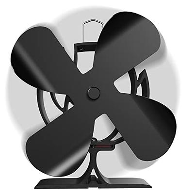 GALAFIRE 4-Blades Heat Powered Wood Stove Fan + Magnetic