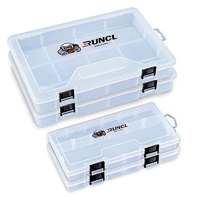  RUNCL Fishing Tackle Box, Waterproof Airtight Stowaway