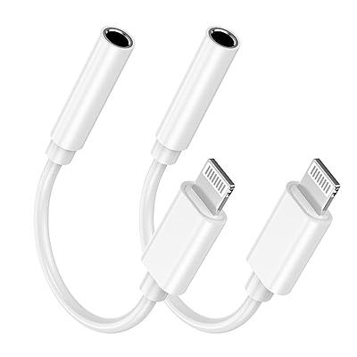 Apple MFi Certified] Headphones Adapter for iPhone, 2 in 1 Lightning to 3.5  mm Headphone Jack Aux Audio & Charger Splitter Dongle Adapter for iPhone  11/X/XS/XR/8/7/SE/iPad, Support iOS 13 and More 