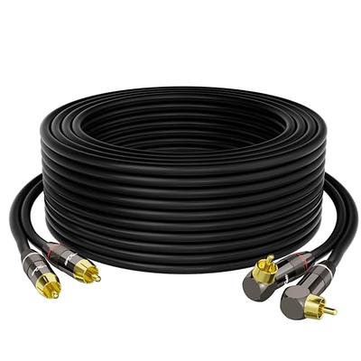 Basics 2 RCA Audio Cable for Stereo Speaker or Subwoofer with  Gold-Plated Plugs, 4 Foot, Black