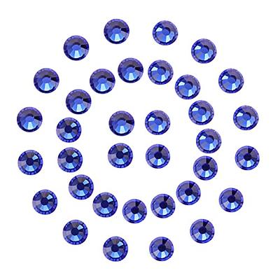 Jollin Glue Fix Crystal Flatback Rhinestones Glass Diamantes Gems for Nail  Art Crafts Decorations Clothes Shoes(ss3 2880pcs, Amber)