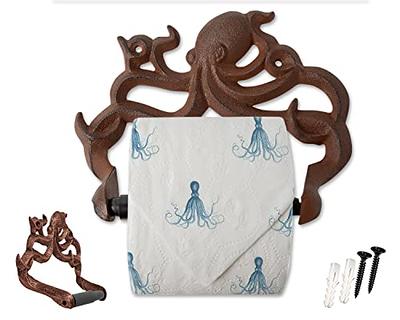 Decorative Cast Iron Octopus Toilet Paper Roll Holder – Wall Mounted Octopus  Décor for Bathroom – Kraken, Nautical Bathroom Accessories – Easy to  Install with Included Screws and Anchors - Rust Brown - Yahoo Shopping