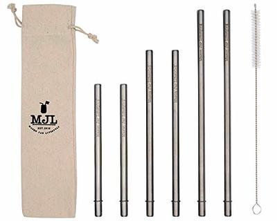 18-Pack Reusable Stainless Steel Straws with Soft Silicone Tips, Urekt 8.5  and 10.5 Long Metal Drinking Straw Set with 2pcs 0.4“ Extra Wide Boba  Straws, 4 Cleaning Brushes Included - Yahoo Shopping