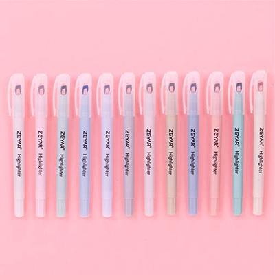 ZEYAR Highlighters, Dual Tips Marker Pen, Chisel and Fine Tips, Flexible  Tip and Soft Touch, Water Based, Assorted Colors, Quick Dry (18 Colors) 