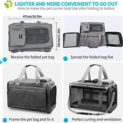 Pet Dog Carriers Soft-Sided Airline Approved,Odorless Expandable