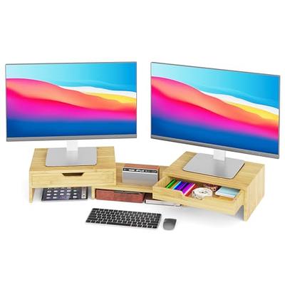 Desk Shelf - Dual Monitor Stand, Dual Monitor Riser