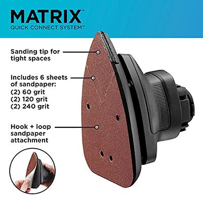 BLACK+DECKER BDCMTS Matrix Sander Attachment with Sandpaper Assortment,  12-Pack (BDCMTS & BDAMX) - Yahoo Shopping