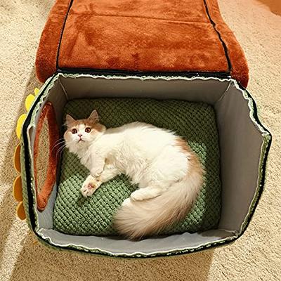 Cozy Washable Cat Bed For Indoor Cats - Soft Mat For Small And