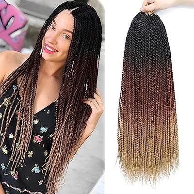 NAYOO Ombre Crochet Hair Senegalese Twist 22 Inch 8 Packs Braids