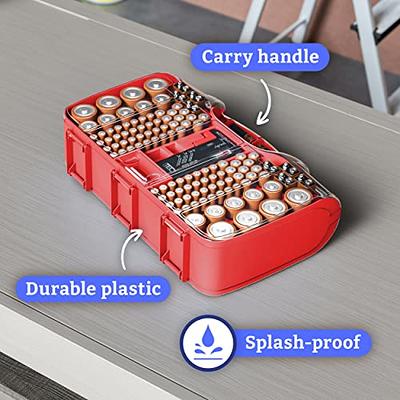 The Battery Organizer, Battery Organizer Storage Case with Tester