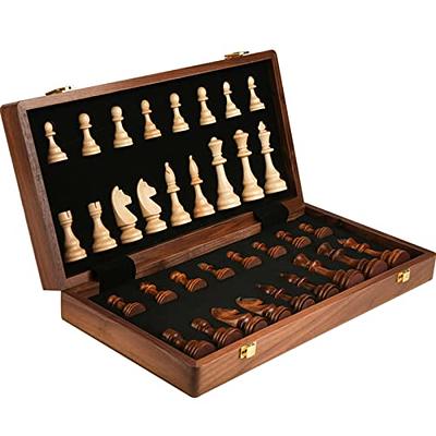 French Staunton Chess Set – Weighted Pieces & Walnut Wood Board 14.75 in. –  Wood Expressions