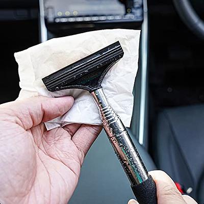 Car Rearview Mirror Wiper Telescopic Auto Mirror Squeegee Cleaner 98cm Long  Handle Car Cleaning Tool Mirror Glass Mist Cleaner