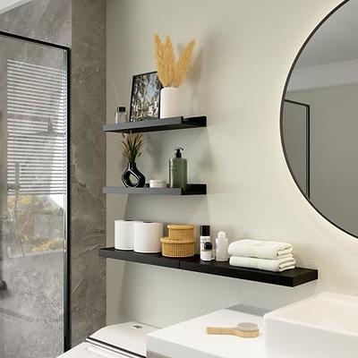 Bathroom Floating Shelves with Mirror Wall Shelf