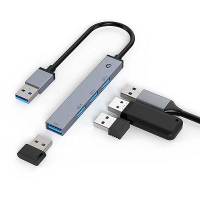 TNP PS5 USB Hub 3.1, Extension USB Type C 3.1 High-Speed Transmission  Extender (Black) with 4 USB + 1 USB Charging Port + 1 USB C Port Converter