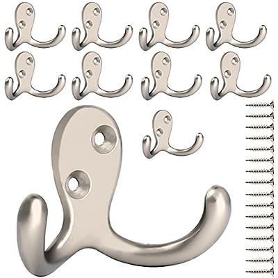 10PCS Rustic Metal Coat Hooks Hooks Double Vintage Hooks for