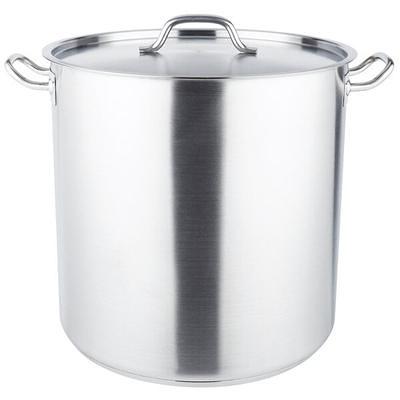 Winco SST-12 Stainless Steel Stock Pot with Cover- 12 Quarts