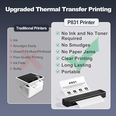 A4 Portable Printers Wireless For Travel Bluetooth Thermal Printer,  Suitable For