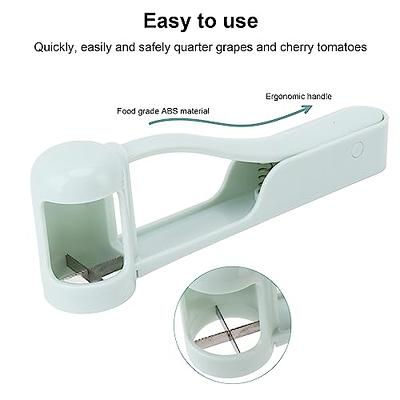 Cutting grapes in quarters, the EASY way with this grape cutter