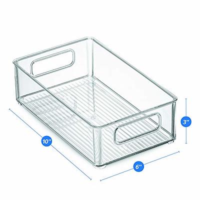 Set Of 10 Refrigerator Organizer Bins - 5 Wide and 5 Narrow Stackable  Fridge Organizers for Freezer, Kitchen, Countertops, Cabinets - Clear  Plastic