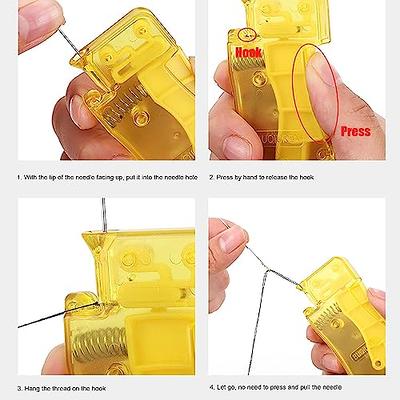  Auto Needle Threader, Needle Threaders for Hand Sewing, Needle  Threader Tool, Needle Threaders for Embroidery Floss, Easy Threader for  Machine and Hand Sewing -4PCS Yellow