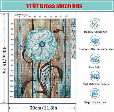 Joyhoor Cross Stitch Kits for Beginners Stamped Cross-Stitch Supplies  Needlework preprint Embroidery Kits for Adults DIY Needlepoint Kits  Embroidery
