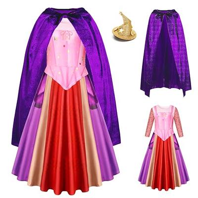 RuuYiicoco Halloween Witch Costume for Girls with Cape Winifred