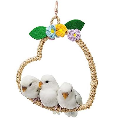 2Pcs Bird Stand Rope,Bird Rope Perches Hanging Pet Bird Colorful Cotton  Rope Parrots Climbing Bar Toys Bird Toy