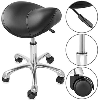 Saloniture Professional Ergonomic Saddle Stool, Black - Adjustable  Hydraulic Seat, Rolling Spa Salon, Massage, and Medical Office Chair with  Swivel Wheels - Yahoo Shopping
