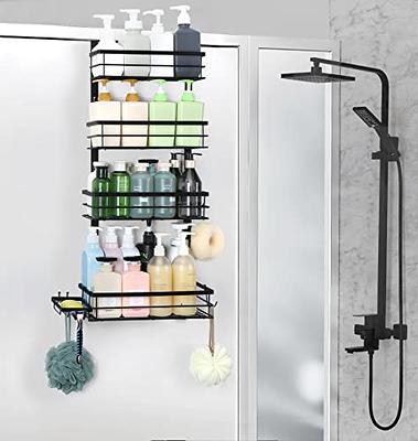 melos Over The Door Shower Caddy, 4 Tier 29inch Height Adjustable over the  door shower organizer Hanging Bathroom Shelf with Soap Holder, No Drilling,  Black - Yahoo Shopping