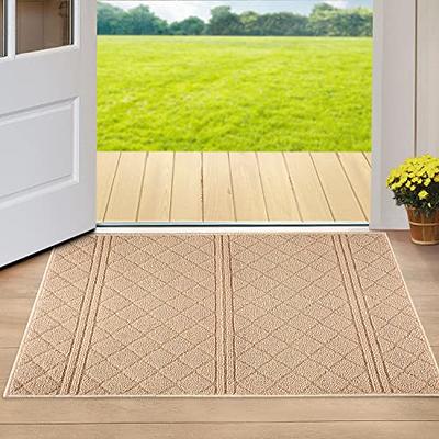 Yimobra Durable Front Door Mats, Heavy Duty Water Absorbent Mud Resistant  Easy Clean Entry Outdoor Indoor Rugs,Non Slip Backing, Exterior Mats for