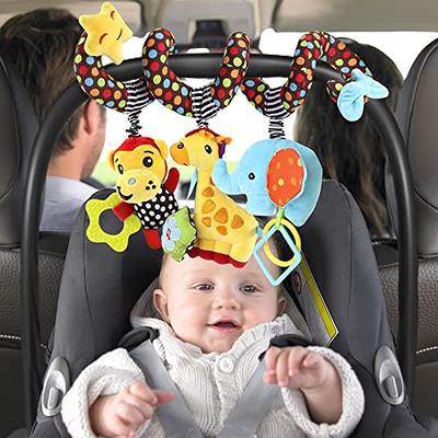 Baby Spiral Plush Toys, Black White Stroller Toy Stretch & Spiral Activity  Toy Car Seat Toys, Hanging Rattle Toys for Crib Mobile, Newborn Sensory Toy  Best Gift for 0 3 6 9 12 Months 