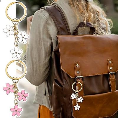 Yaihsuy Cute Flower Keychain Charms,Bag Purse Charms for Handbags,Car Keys  Key chain Accessories for Women Girls