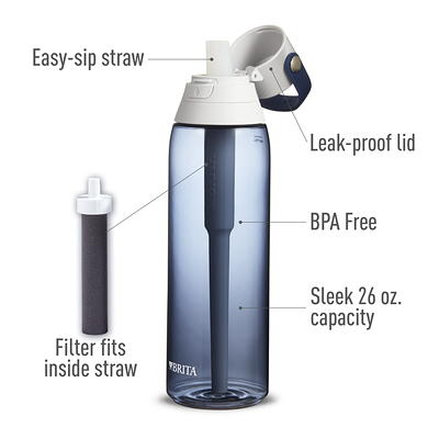 Brita White Pink Stainless Steel BPA Free Premium Filtering Water Bottle 20  oz