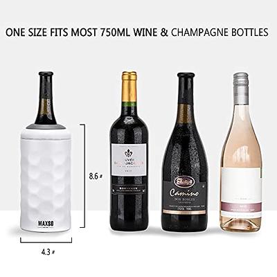 Premium Wine Chiller - Wine Bottle Chiller Double Walled, Vacuum Insulated  Wine Cooler for Most 750mL Champagne and Wine Bottles