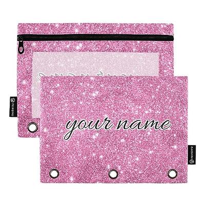 Cherry Blossom Pink Personalized Pencil Pouches Bulk for 3 Ring Binder 2  Pack Zipper Pencil Case Bag Binder Pouch for Office Supplies with Clear  Window - Yahoo Shopping