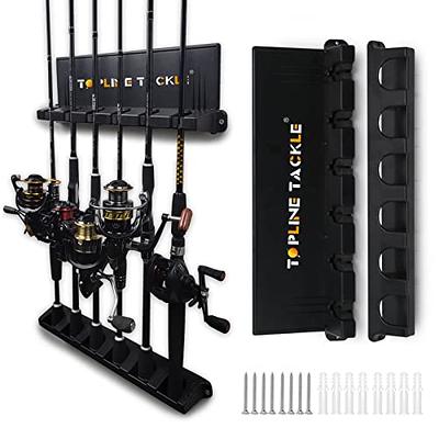 Vertical Fishing Rod Holders Wall-Mounted – Simple Deluxe Fishing Rod Rack,  Great Fishing Pole Holder and Rack for Garage, Fishing Pole Holders Up to 6  Rods or Combos in 13.6 Inches, 2