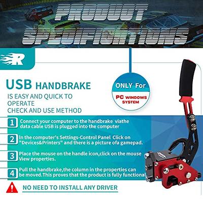 CNRAQR PC Racing Game USB Handbrake for 16Bit SIM for Racing Games,  Compatible with Logitech G27 G29 G920 G923 T500 T300 Simulate Linear  Handbrake Red（With Fixing Clip and Plate - Yahoo Shopping
