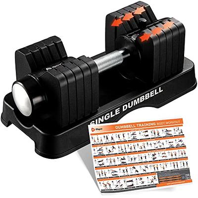 Adjustable Dumbbells 5-in-1 Adjustable Dumbbell 25 lbs with Fast Automatic  Adjustable and Weight Plate for Body Workout Home Gym 