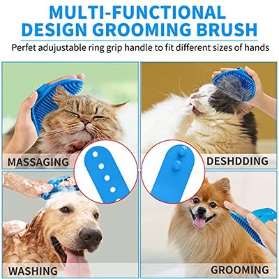 Comotech 3PCS Dog Bath Brush, Dog Shampoo brush, Dog Scrubber for Bath