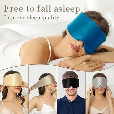 100% Silk Sleep Mask with Compact Travel Pouch and Luxury Gift