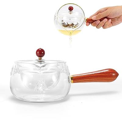 PARACITY Glass Teapot Stovetop 34 OZ, Borosilicate Clear Tea Kettle with  Removable 18/8 Stainless Steel Infuser, Teapot Blooming and Loose Leaf Tea