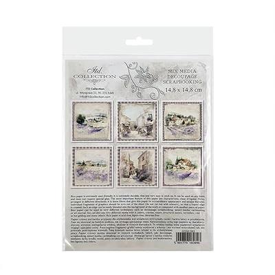 Decoupage Rice Paper Printed Sheets - Set of 6 - 8.5 x 11