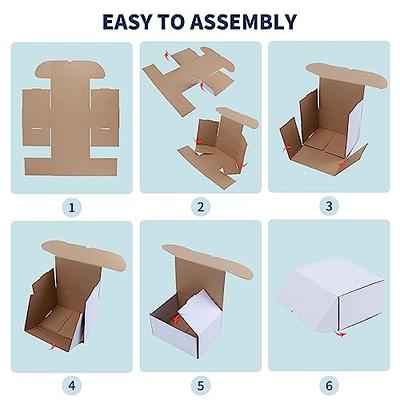 Famagic 50 Pack 4x4x2 Small Shipping Boxes - Brown Corrugated Cardboard  Mailer Boxes for Small Business, Mailing Boxes for Packaging, Bulk